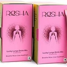 Rasha Lucky Lungs Detox Drink Mix for Women, Combats Lung Inflammation, Clear Airways & Breathe Better, Vitamin C, Ginger, Grape Seed Extract for Antioxidant & Anti-inflammatory Properties, 40 Sachets-49