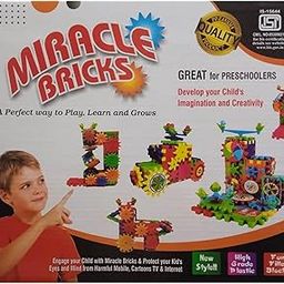 Braintastic 202 Pieces Miracle Bricks Motorized Spinning Gear Building Block Toy Sets Interlocking Learning And Educational Game For Kids (Miracle Bricks 202)|Multicolor-image-46