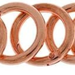 ATORSE 5x5 Pieces 28mm Alloy Round Carabiners Camping Spring Clip Keychain Rose Gold|Carabiners & Hardware-image-24