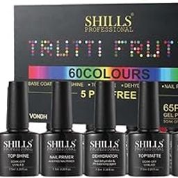 Shills Professional Trutti Frutti Gel Polish Kit, 65 Pieces (Black, VONDH)-image-47
