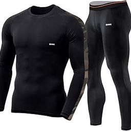 GYMIFICMen's Workout Set Compression Shirt and Pants Top Long Sleeve Sports Tight Base Layer Suit Quick Dry & Moisture-Wicking (Compression Workout Set Combo)-image-65