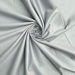Premium Giza Cotton Satin Fabric for Men's Clothing, Light Grey(Shirt-1.60M, Kurta-2.00M)-51