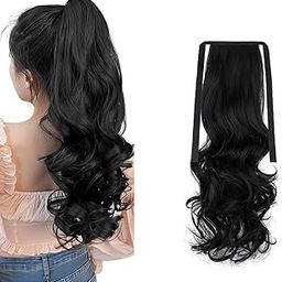 Silky Ribbon Hair Extensions Women Wavy Hair Extension For Girls To Increase Hair Volume, Black color-image-18