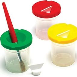 Qatalitic Colourful Non Spill Paint Pots & Lids (Set of 2) for Beginners to Professionals Art & Craft Tool-image-24