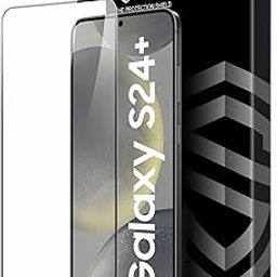 Military-Grade Gorilla Tempered Glass Compatible with Samsung Galaxy S24 Plus (6.7 Inch) With Installation Kit | Edge to Edge Coverage | Black-4