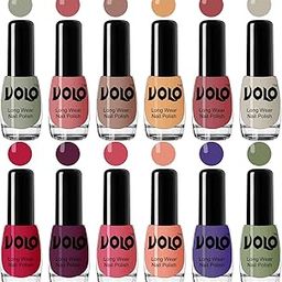 Volo Best Affordable Gloss Nail Polish Combo 12 Pcs Full Year Collection(Nude, Pink, Nude, Nude, Tan, Nude, Corals, Wine, Pink, Peach,Purple, Green) 60 ML-image-58
