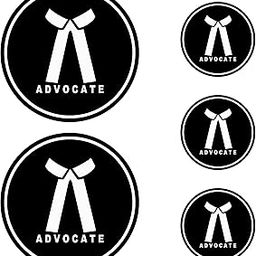 TWINSTER Advocate Lawyer Sign Logo Emblem Badge Sticker Pack of 5 (2 Big Stickers and 3 Small Stickers) Waterproof Vinyl Stickers Comaptible for Cars and Two Wheelers-30