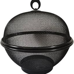 Mesh Fruit Basket with Lid Metal Wire Basket for Restaurants Kitchen Counter Black-picture-19