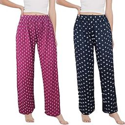 Women's Soft Comfortable Cotton Night Pant Pack of 2 Free Size (28 to 36 Inch) (Prints/Colour May Vary)-picture-44