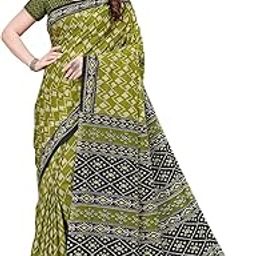 Pure Cotton Printed Mulmul Saree for Women with Blouse Piece-image-87