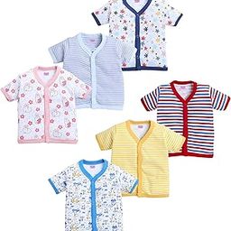 Baby Cotton Front Open Half Sleeves Top Half Sleeve Jhabala,Regular Fit T-Shirt,Multicolor Print-image-37