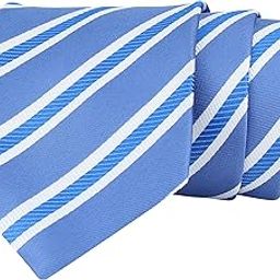 Kavove The Blue Ocean Striped Sky Blue Necktie For Men-image-70