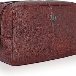 wildhorn Leather Toiletry Bag For Men Women - Dopp Kit For Travel Large Toiletry Kit. Toiletries Organizer (Maroon), 12.5 CM, Brown-picture-26