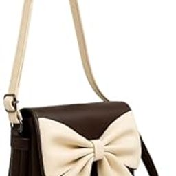 Classy Bag Elegant Faux Leather Sling Bag for Women & Girls – Stylish Beige Crossbody with Big Brown Bow | Trendy Shoulder Bag for Daily, Office & Party Use-image-95