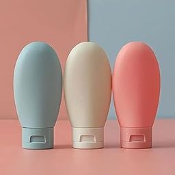 OMKARZONE Silicone Travel Bottles Set, 60ml TSA Approved, Leak-Proof Toiletry Containers, Pastel Colors, Pack of 3-40