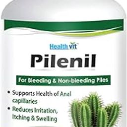 Healthvit Pilenil For Bleeding & Non-bleeding Piles | Reduces Irritation, Itching & Swelling | Supports Health of Anal capillaries | For Men & Women | 60 Capsules-14