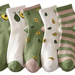 Women Calf Length Cute Socks | Fruit Theme Design | Set of 5-19