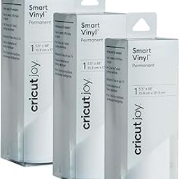 Cricut Joy Smart Permanent Glossy Vinyl, White | 3-Pack of 4ft Rolls (5.5" x 48") - Matless Cutting for Extra Long cuts (4ft Shapes, 20ft Repeated cuts) - Compatible with Cricut Joy-image-20