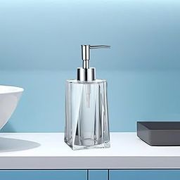 Lotion Pump Dispenser Luxurious Soap Dispenser for Countertop Hotel Bathroom Transparent-image-24