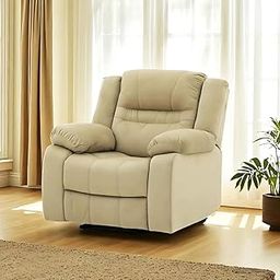 Royaloak Melaka Malaysian Fabric Recliner Single Seater | Tufted Design with High-Density Foam & Plush Armrest | Smooth Manual Reclining Chair with Sturdy Metal Base & Pocket Springs Support-image-14