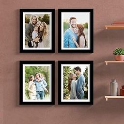 Art Street Set of 4 Individual Couple Photo Frame/Wall Hanging for Home Décor - Black - Size (8X10)-picture-25