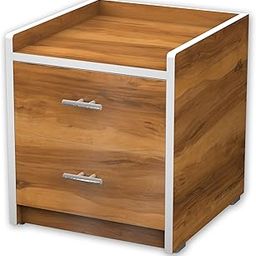 Star Furnitur Bedside Table | Termite-Proof Engineered Wood | Steel Handle | FloorGuard Buffers | Premium Hardware | Pre-Assembled | Nightstand (Walnut Brown King High Glossy)-21