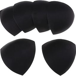 3 Pairs Soft Womens Triangle Bra Pads Inserts for Sports Bra Bikini Black-image-53