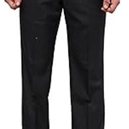 Men's Polyviscose Blend Solid Pattern Smart Fit Flat Front Formal Trouser-1