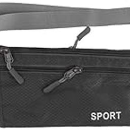 Lyla Waterproof Running Belt Bum Bag - Sports Gym Yoga Waist Pack - Waist Belt - Zip Pouch for Storing Phone Money Keys (Black)-image-85