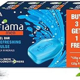 Fiama Men Refreshing Pulse Gel Bar, With Sea Minerals & Skin Conditioners - 125g (Buy 3 Get 1 Free)-picture-35