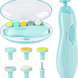 Baby Nail Trimmer Electric, Safe Baby Nail File, Baby Nail Clippers with Light and 6 Grinding Pads for Newborn Infant Toddler or Adults Toes and Fingernails, Kids Nail Care, Polish and Trim-image-83