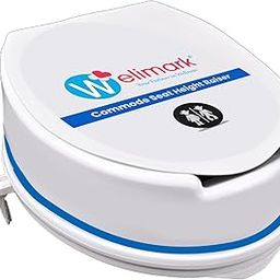 Welimark Portable 6-INCH with LID Plastic Toilet Commode Seat Raiser with Lid Cover - Perfect for Handicap, Knee Patients, and Senior Citizens (6 inch with lid)-72