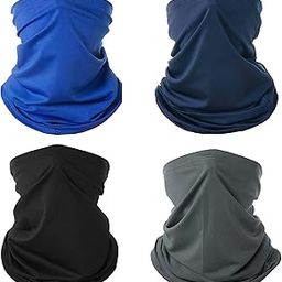 Multifunctional Headwear 4 Pack Face Coverings Bandana Face Mask Bandanas for Men & Women Windproof Neck Gaiter Scarf for Cycling-image-26