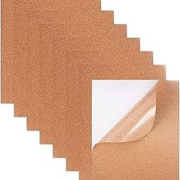 UJEAVETTE 8Pcs Cork Sheets Supplies Tiles Wall Decoration for Party Living Room Office-image-53
