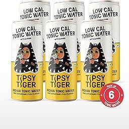 Tipsy Tiger Tonic Water- Low Cal, Indian Tonic Water. Zero Aspartame, Full Flavor, Only 11 Calories per serve | 250ML (Pack of 6) | Less than 2% added sugar | Use as cocktail mixer I Mixer for Gin-picture-11