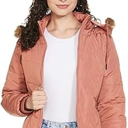 Women's Nylon & Net Short Length Parka Hoodie-picture-19