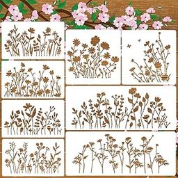 Dequera Wildflower Painting Stencils 02/8pcs-27