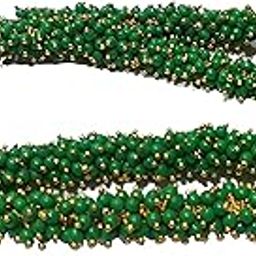 Beads & Crafts: Pearl Loreals 3mm for Jewellery Making, Earring, Necklace, Bracelet (Pack of 80 GMS) (Green)-picture-22