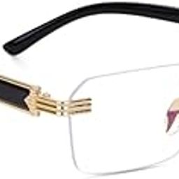 UV Protected Square Rimless Sunglasses for Men and Women-image-9