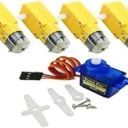 SP Electron Pack of 4 Pcs DC BO Motor Dual Shaft Smart Car Robot Gear for Arduino With Sg90 Micro Servo Motor-14