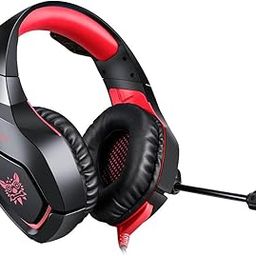 Stereo Bass Surround Gaming Headset with Mic for Ps4 Xbox One Pc Black Red-30