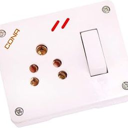Mr.BAHUL CONA Assembled Board Contains 1 Cona Sockets(5 Amp),1 Cona Switch(15 Amp) with 4 Metre Chord Surge Protector (White)-image-9