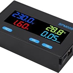 AC Multimeter, 8 in 1 Quick Response Digital Voltmeter Ammeter Compact LCD Panel Display AC60-300V for Batteries (100A)-image-6