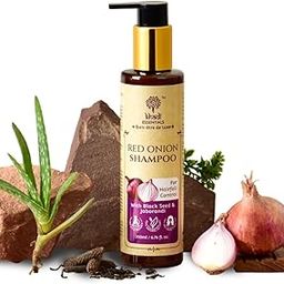 Khadi Essentials Onion Shampoo with Black Seed Oil | Anti-Dandruff & Anti-Hairfal | Strong, silky & shiny hair | Paraben & Sulphate Free, for Men & Women | Suitable for All Hair Types | 200ml-1