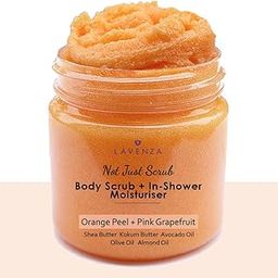 LAVENZA Freshly Whipped Body Sugar Scrub with Avocado Oil, Shea Butter, Pink Grapefruit | Gently Exfoliates, Visibly Smoothens, Deeply Moisturizes | Non Greasy, For Kids, Teens and Adults; 200 gm-0