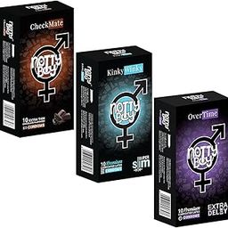 NOTTY BOY Ultra Thin Slim, Extra Time, Chocolate Flavoured Thin Condom For Men - Pack of 3, 30 Pieces | Lubricated, Smooth, Natural Rubber Latex, Reservoir Tip-image-96