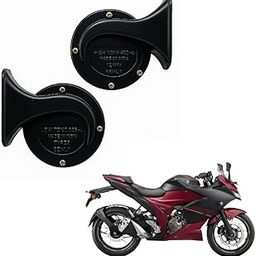 Premium Dual Wind Tone Horn for Gixxer SF 250 Flex Fuel & Other Bikes & Cars | Loud Sound | 12V Electric Horn Set-image-58