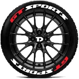 Tyre Decor - Custom Tyre Stickers GT Sports (Stickers for 4 Tyres) (White)-image-63