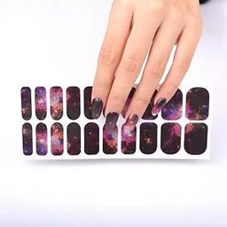 Swejos Semi Cured Gel Nail Strips Glitter Nail Polish Strips with Nail File & Stick for Women Girls DIY Manicure Decorations (278)-image-9