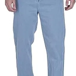 mm-21 Men’s Denim Jeans | Relaxed Straight Fit | Mid-Rise | Classic Blue Stone Wash |Casual Jeans-picture-8